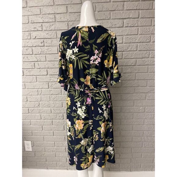 Roz & Ali Floral Surplice Neckline Dress Size 2XW - Picture 2 of 9